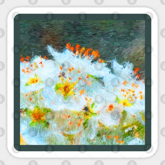 Painted Blossom Flowers Sticker by Joy Watson